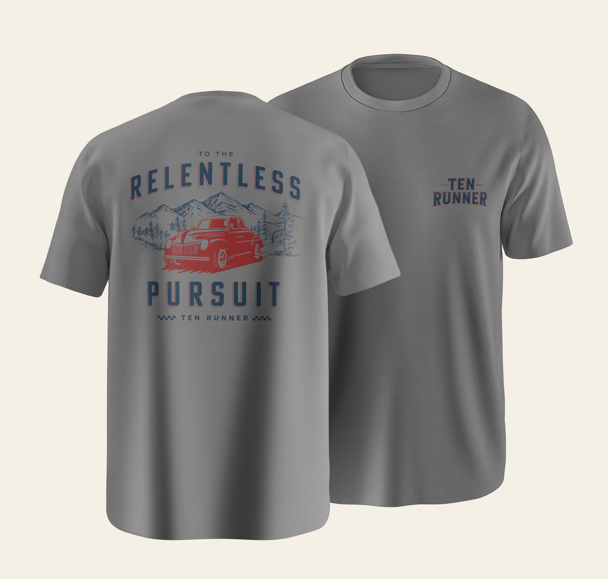 Ten Runner Tee – Grey